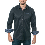 Warriors & Scholars // Jax Long-Sleeve Button Down Shirt // Black (XL)
