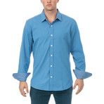 Warriors & Scholars // Paradise Long-Sleeve Button Down Shirt // Blue (S)
