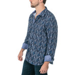 Warriors & Scholars // Magnum Long-Sleeve Button Down Shirt // Blue (XL)