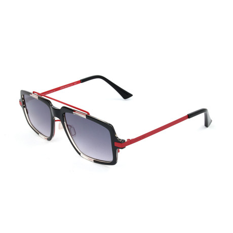 Men's I-Nelson 0451 Sunglasses // Black + Glossy Red