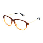 Givenchy // Men's Rectangle GV-0079-KVI Optical Frames // Striped Brown