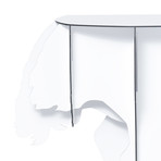 Diva Ostrich // Wall Console // Glossy White