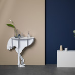 Diva Ostrich // Wall Console // Glossy White