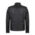Harsh Leather Jacket // Black (M)