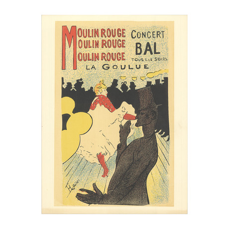 Moulin Rouge // Henri de Toulouse-Lautrec // 1954 Lithograph