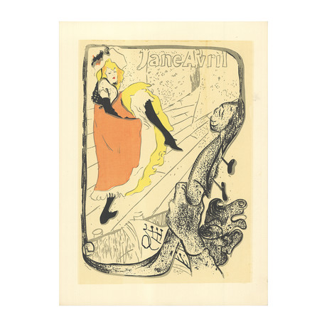 Jane Avril // Henri de Toulouse-Lautrec // 1954 Lithograph