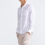 Liam Linen Button-Up // White (M)