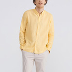 Florence Linen Button-Up // Yellow (M)