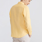 Florence Linen Button-Up // Yellow (XL)