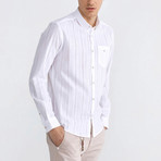 Liam Linen Button-Up // White (L)