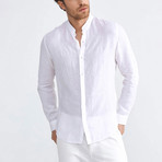 Positano Linen Button-Up // White (L)