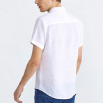 Canne Linen Short Sleeve // White (XL)