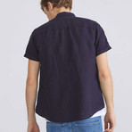 Canne Linen Short Sleeve // Navy (XL)