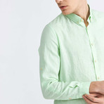 Florence Linen Button-Up // Mint (XL)