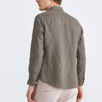 Florence Linen Button-Up // Khaki (XL)