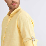 Scarlet Linen Button-Up // Lemon (XL)