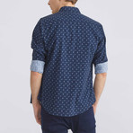 Cotton Button-Up // Navy (S)