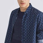 Cotton Button-Up // Navy (S)