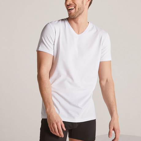 V Collar T-Shirt // White (XS)