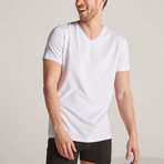 V Collar T-Shirt // White (L)