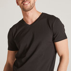 V Collar T-Shirt // Black (S)