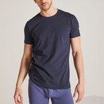O Collar T-Shirt // Navy Blue (L)