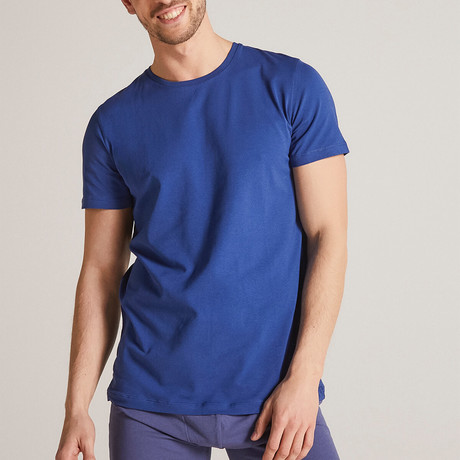 O Collar T-Shirt // Blue (XS)
