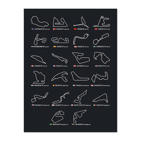 F1 Schedule // 2020 Calendar