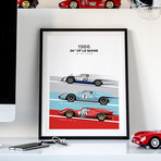 The Endurance Triple Threat // 908/8 LH vs GT40 vs 330 P3 Motorsport Poster