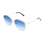 Unisex AOM014 Sunglasses // Silver + Blue