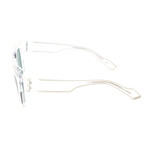 Unisex AOG003 Sunglasses // Semi-Transparent Crystal + Green