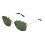 Unisex AOM011 Sunglasses // Gold + Green