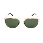 Unisex AOM011 Sunglasses // Gold + Green