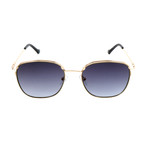 Unisex AOM014 Sunglasses // Gold + Dark Blue Gray