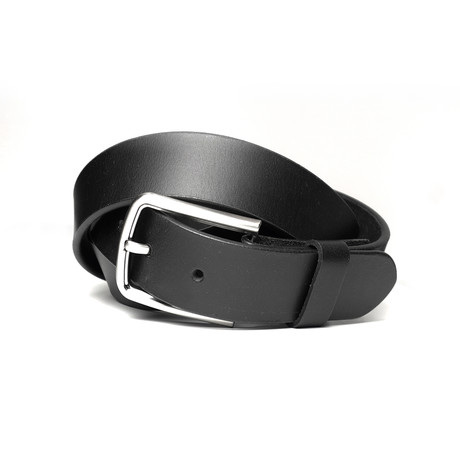 Independent Belt // Black + Silver (Size 36")