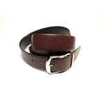 Perforated Belt // Black + Brown (Size 34")