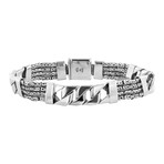Men's Byzantine + Curb Link Bracelet // Silver