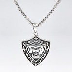 Men's Lion Shield Necklace