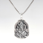 Men's Ganesha Necklace // Silver