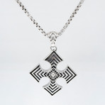 Men's Maltese Cross Necklace // Silver