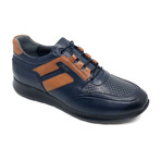 Willian Sneaker // Navy Blue + Brown (Euro: 42)