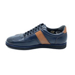 Callum Low Top Sneaker // Navy Blue + Brown (Euro: 43)