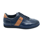 Callum Low Top Sneaker // Navy Blue + Brown (Euro: 42)