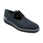 Denzel Classic Shoes + Line Pattern // Black (Euro: 43)