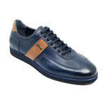 Callum Low Top Sneaker // Navy Blue + Brown (Euro: 41)