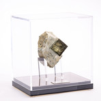 Natural Pyrite Cube from Spain + Acrylic Box