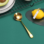 4 Piece Dessert Spoon Set // Copper