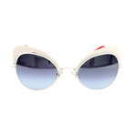Women's 0247 Sunglasses // White + Dark Gray