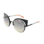 Women's 0177 Round Cat Eye Sunglasses // Matte Black