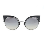 Women's 0177 Round Cat Eye Sunglasses // Matte Black